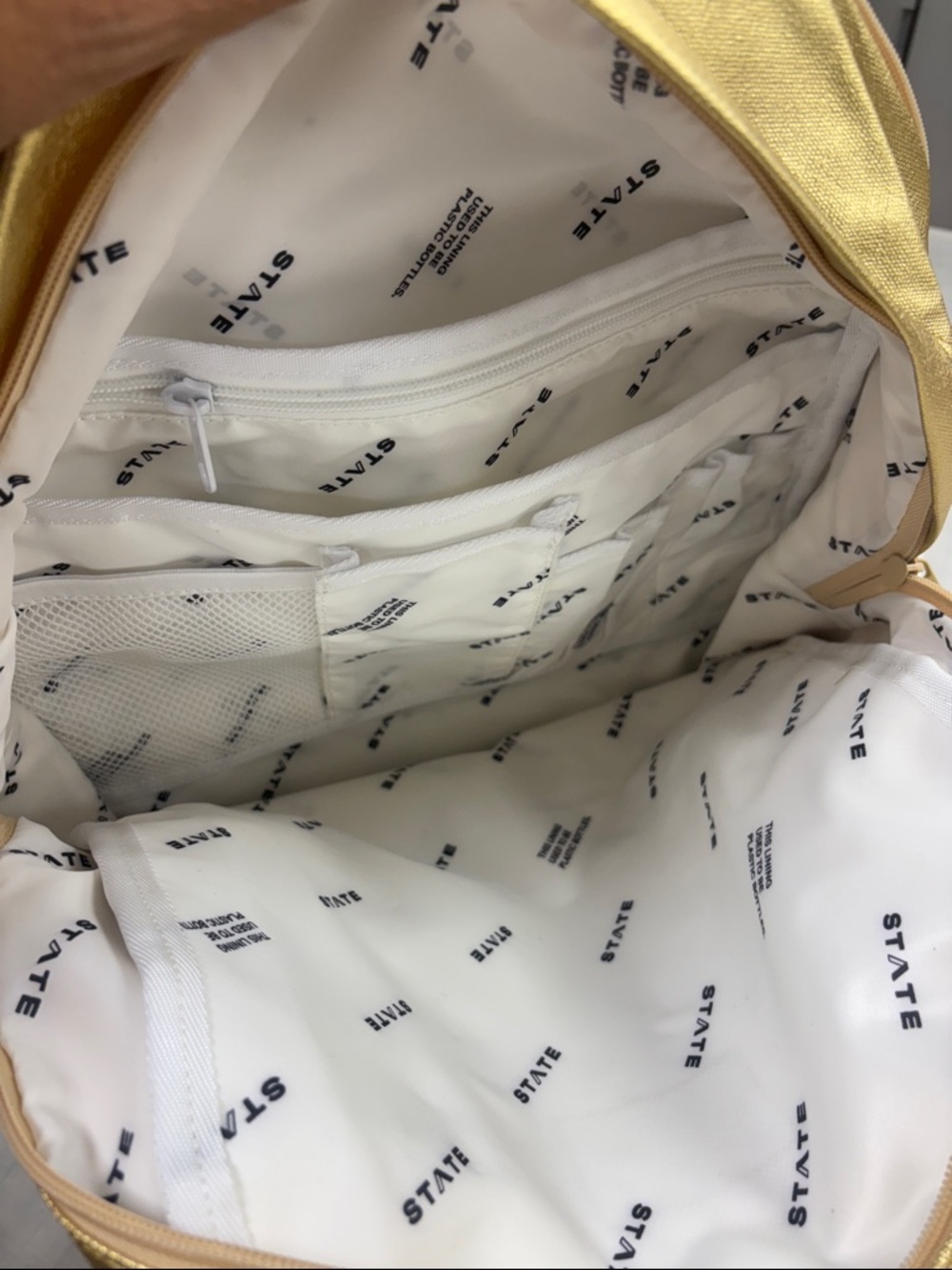 STATE Metallic Gold Backpack - Picture 4 of 5